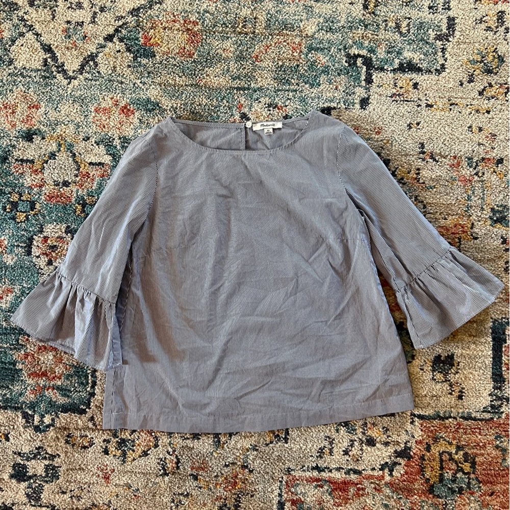 Madewell striped bell sleeve top - new without tags - size XS